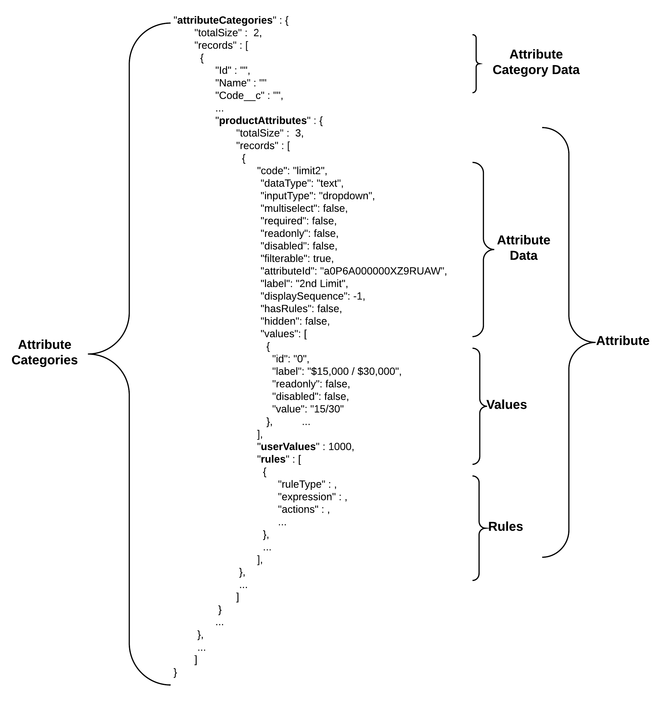 Product JSON Structure Model